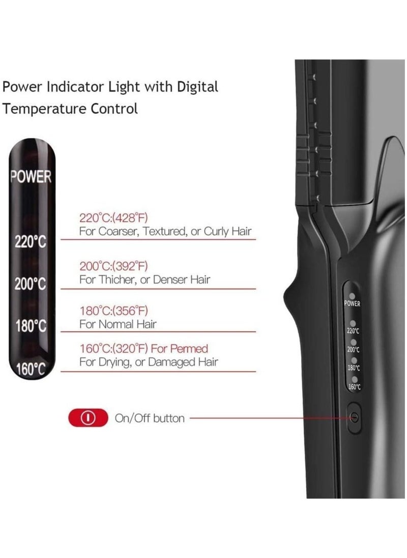 RedMapleTEK Hair Crimper, 4 in 1 Hair Straightener and Curler Hair Crimper, Keratin and Argan Oil Infused Crimping Iron for Hair, Hair Crimper for Women with 4 Interchangeable Plates for All Hair Type  - Image 2