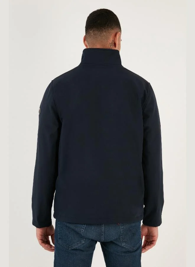 Buratti  Buratti Water Repellent Slim Fit Stand Collar Softshell Jacket Men's Jacket 649003 for Men | Best Price UAE