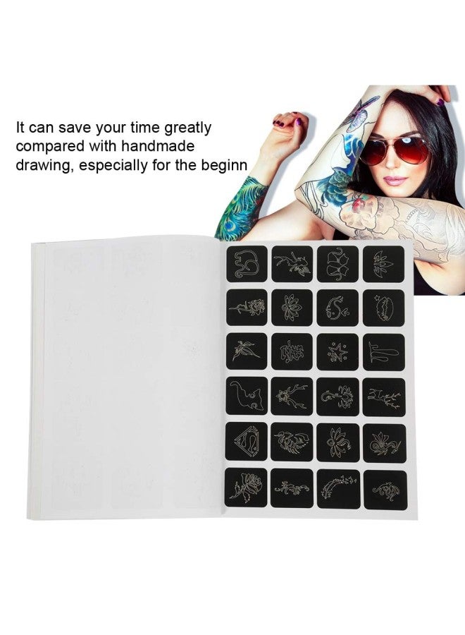 klarako Tattoo Stencil Kit, Semi-Permanent Small Tattoo Stencil 118 Patterns Airbrush Temporary Tattoos Template, Glitter Tattoo Kit - Image 3