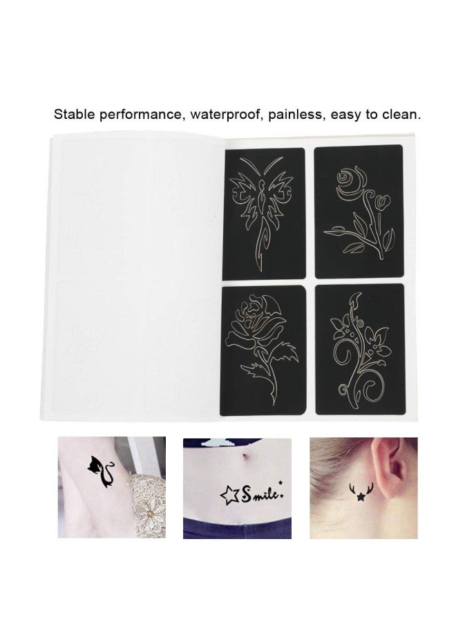 klarako Tattoo Stencil Kit, Semi-Permanent Small Tattoo Stencil 118 Patterns Airbrush Temporary Tattoos Template, Glitter Tattoo Kit - Image 5
