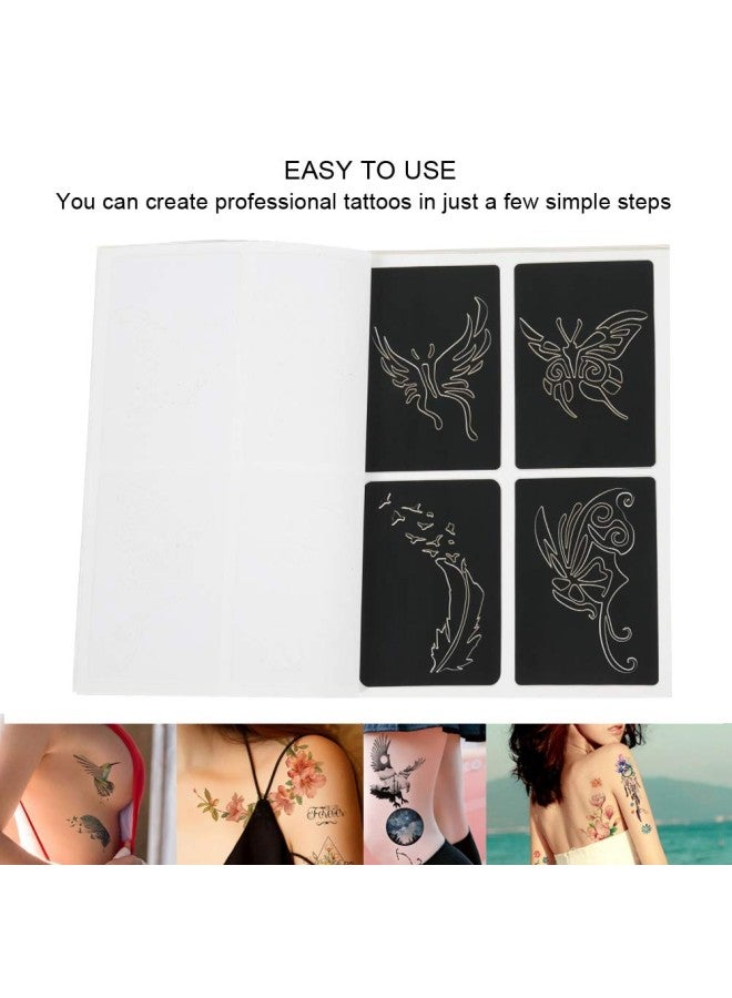 klarako Tattoo Stencil Kit, Semi-Permanent Small Tattoo Stencil 118 Patterns Airbrush Temporary Tattoos Template, Glitter Tattoo Kit - Image 4