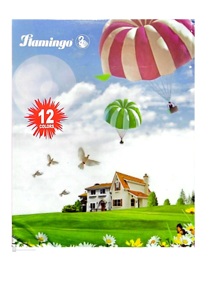 Flamingo SUPER JUMBO CRAYONS 12 - Image 1