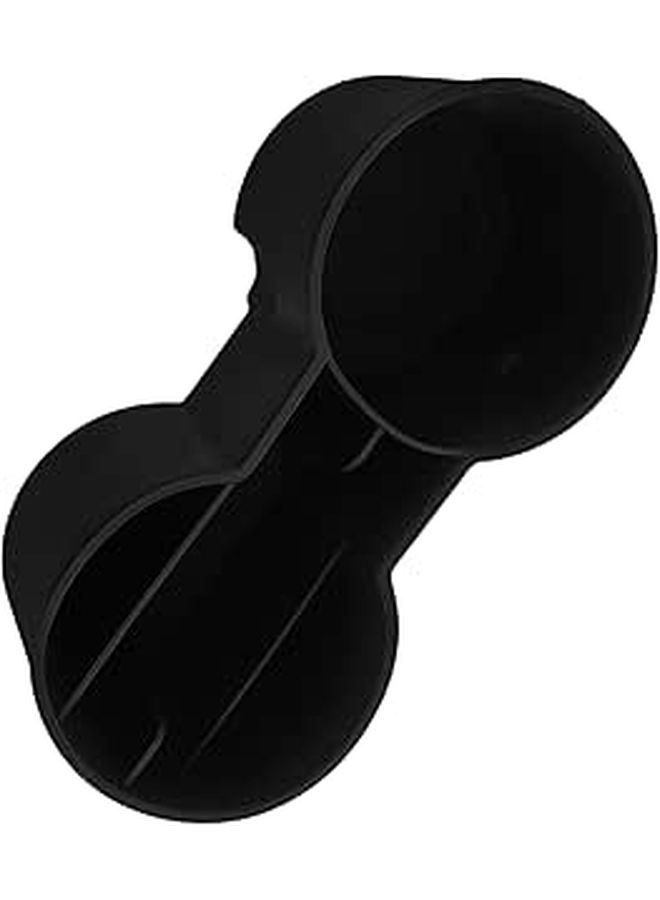 Non Slip Black Car Cup Holder Insert Organizer Dual Drink Tray for Sedan - Image 1