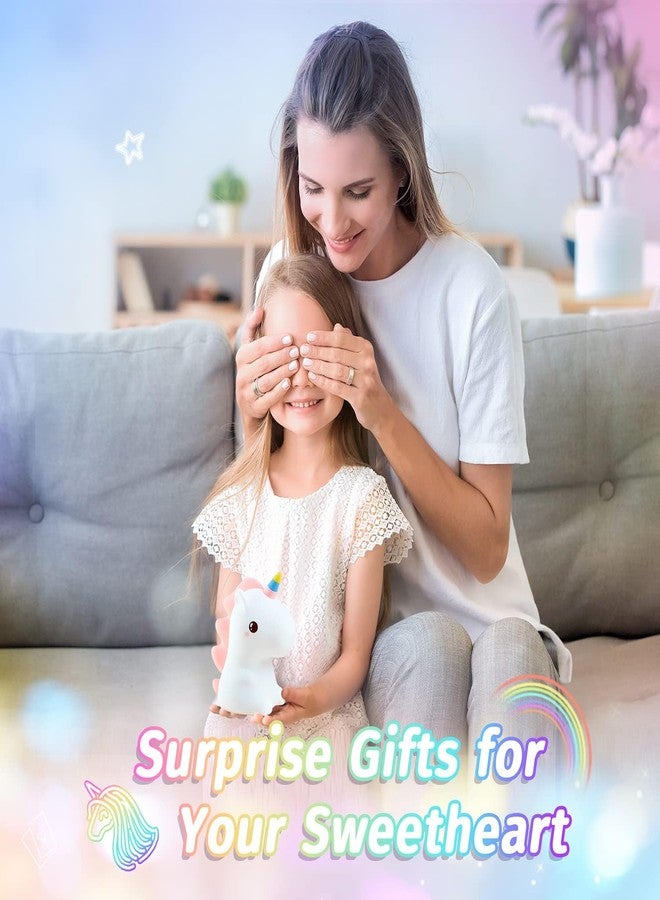 Limpus Night Light for Kids Baby Lamp Night Lights for Room Girls Night Light, Silicone Nursery Squishy Soft Rechargeable Color Changing Cute Night Light for Birthday Gift (Horse lamp) - Image 4