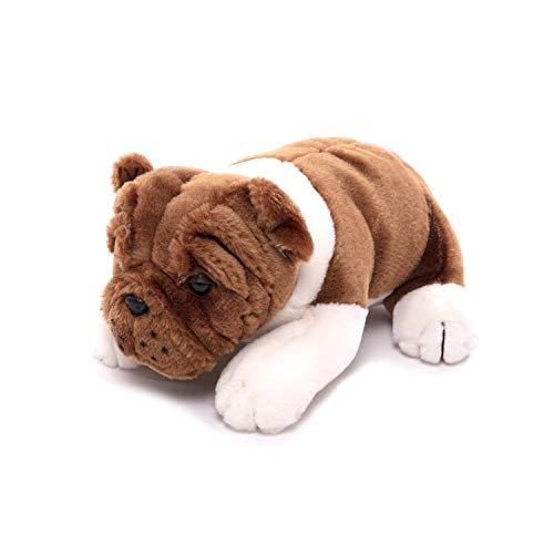 Plushland Realistic Stuffed Animal Toys Puppy Dog Holiday Plush Figures for Kids Babies to Play with Bulldog 10 - Image 1