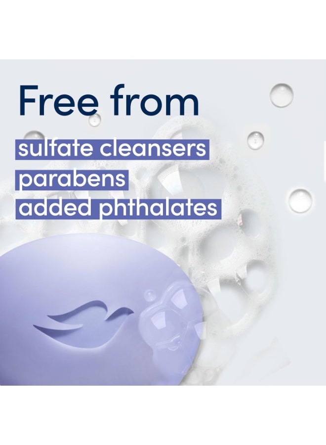 دوف صابون دوف المضاد للإجهاد بالبابونج الأزرق وحليب الشوفان يرطب البشرة ويهدئها، 90 غرام، قطعتان - Image 5