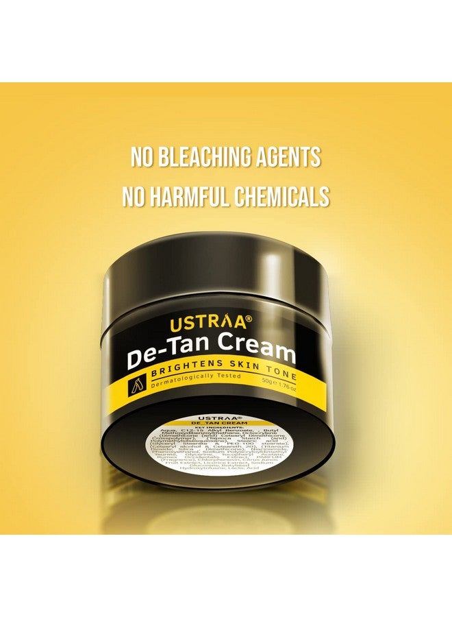 Ustraa Face Wash Oily Skin 100G | With Basil & Key Lime For Acne Prone Skin | Checks Acne & Blackheads & De Tan Cream For Men 50G | For Effective Tan Removal And Even Skin Tone | No Bleach - Image 5