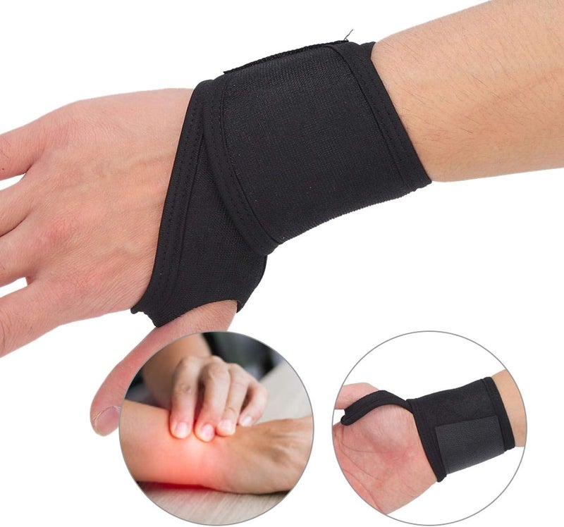 klarako Wrist Brace for Carpal Tunnel, Adjustable Elastic Wrist Strap Protection Support for Fitness Unisex(Black) - Image 3