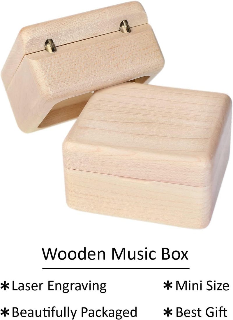 Sinzyo Music Box Vintage Musical Boxs Gift for Birthday Valentine's Day Christmas Day(Maple Wooden Box) - Image 4