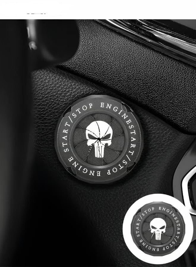 Generic Car Start Stop Button Cover Automotive Engine Start Button Cover,Car Engine Decoration Ring Car Spin Ignition Anti-Scratch Protector Car Interior Accessory  - Image 1