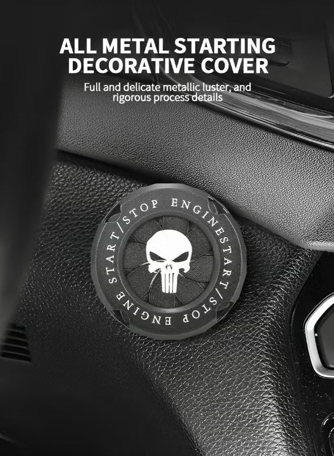 Generic Car Start Stop Button Cover Automotive Engine Start Button Cover,Car Engine Decoration Ring Car Spin Ignition Anti-Scratch Protector Car Interior Accessory  - Image 3