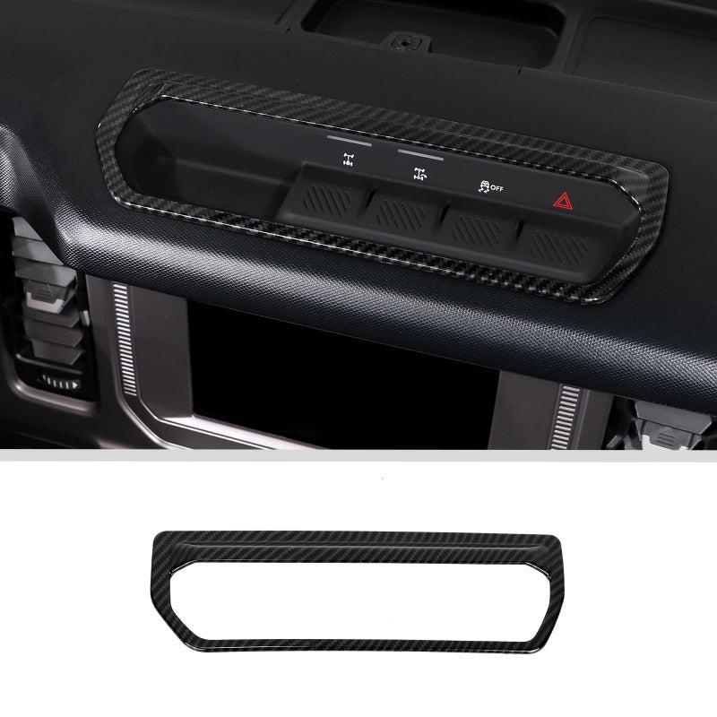 JWWY for Bronco Differential Control Panel Protection Cover Trim Compatible with 20212024Ford Bronco Interior AccessoriesABS Carbon Fiber