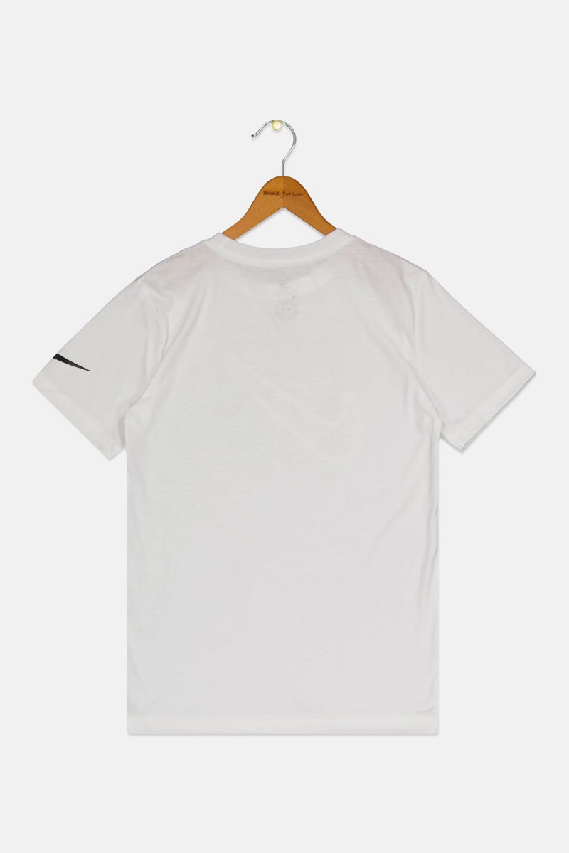 Nike تي شيرت تدريب بأكمام قصيرة من نايك 3 براند بواسطة راسل ويلسون للأطفال الأولاد، أبيض - Image 2