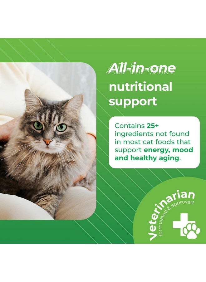 VetriScience Laboratories - Nu Cat Senior Multivitamin With Lysine For Cats  30 Chews  Cat Supplements & Vitamins Designed To Support Heart, Eye And Brain Function, Immunity And Liver Health In Senior Cats - Image 1