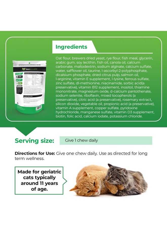 VetriScience Laboratories - Nu Cat Senior Multivitamin With Lysine For Cats  30 Chews  Cat Supplements & Vitamins Designed To Support Heart, Eye And Brain Function, Immunity And Liver Health In Senior Cats - Image 1