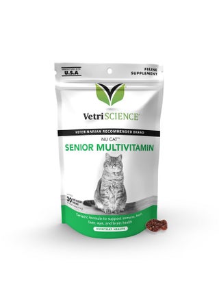 Nu Cat Senior Multivitamin With Lysine For Cats - 30 Chews - مكملات غذائية وفيتامينات للقطط مصممة لدعم وظائف القلب والعين والدماغ والمناعة وصحة الكبد لدى القطط المسنة - pzsku/Z460C9CBBD8578E834CEAZ/45/_/1726220369/57af64ac-8ddb-43e8-b4a5-249d6af4fa2f