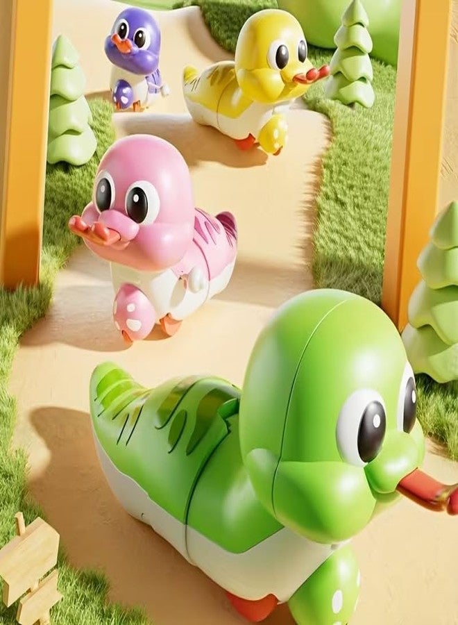 Claudelle Cute Wind up Duck Toy for Kids Manual Clockwork Walking Duck Colorful Cartoon Animal Toy for Toddlers and Children (Duck Toy_Yellow) - Image 5