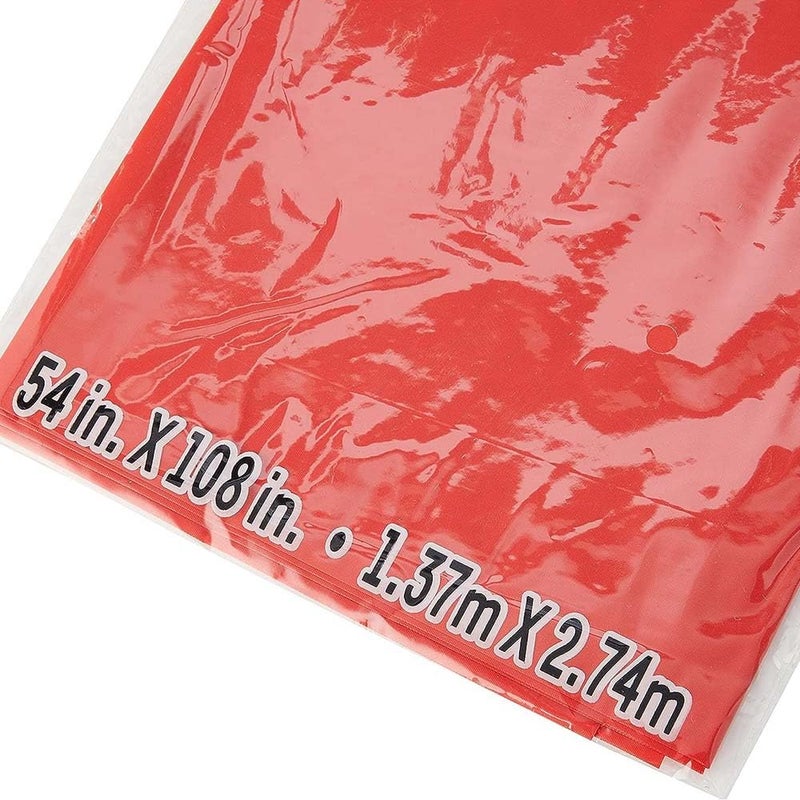 يونيك غطاء طاولة بلاستيكي Ruby Red Red Red - 54 "" X 108 "" 1 COUNT - جودة المائدة الجودة المذهلة لافتة للنظر وتصميم نابض بالحياة - مثالي للحفلات والأحداث - Image 2