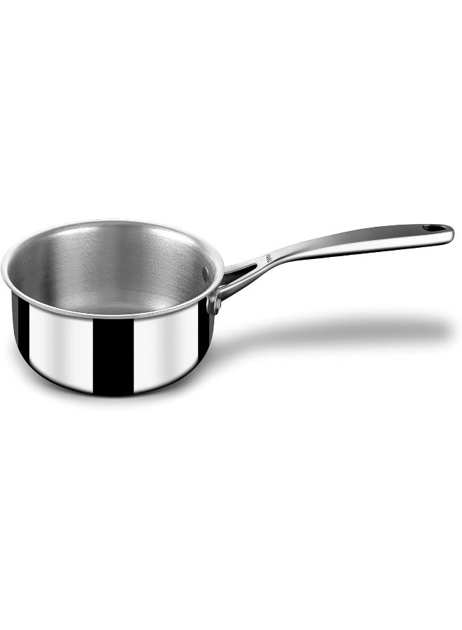 Stahl قدر صوص ستيل ثلاثي من ستال آرتيزان مع غطاء، قدر حليب، قدر شاي من الفولاذ المقاوم للصدأ، متوافق مع موقد الحث والغاز، 2 لتر، 18 سم - Image 2
