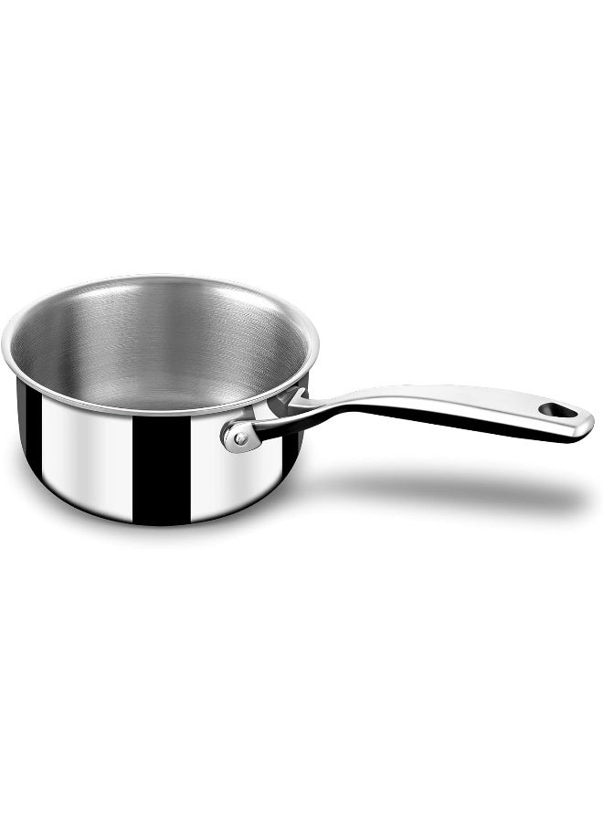 Stahl قدر صوص ستيل ثلاثي من ستال آرتيزان مع غطاء، قدر حليب، قدر شاي من الفولاذ المقاوم للصدأ، متوافق مع موقد الحث والغاز، 2 لتر، 18 سم - Image 4