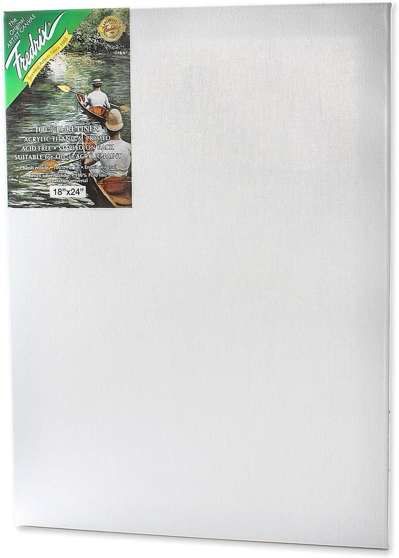 Fredrix Fredrix Pro Belgian Linen PreStretched Canvas 18 In X 24 In Each 58620 