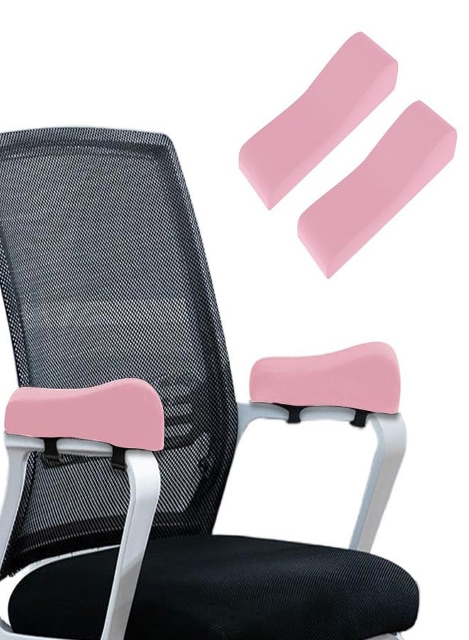 Shapeazy 2 Pack Office Chair Armrest Pads Covers,Arm Rest Pad with Memory Foam Elbow Pillow for Forearm Pressure Relief, Arm Rest Covers for Office Chairs, Wheelchair, Comfy Gaming Chair (Pink) - Image 1