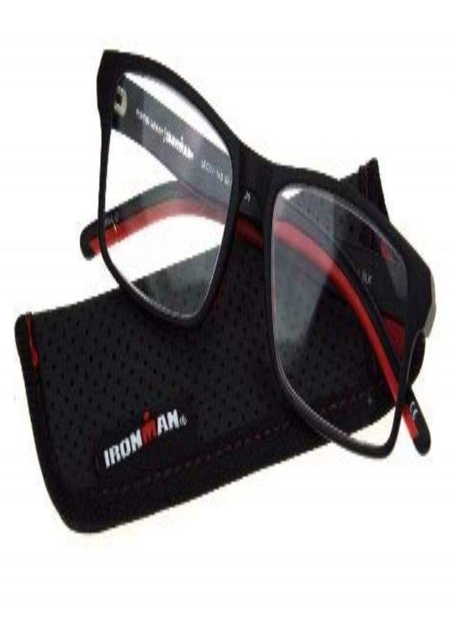 Foster Grant Ironman Readers with Flexible Temple, Red/Black, 1.75