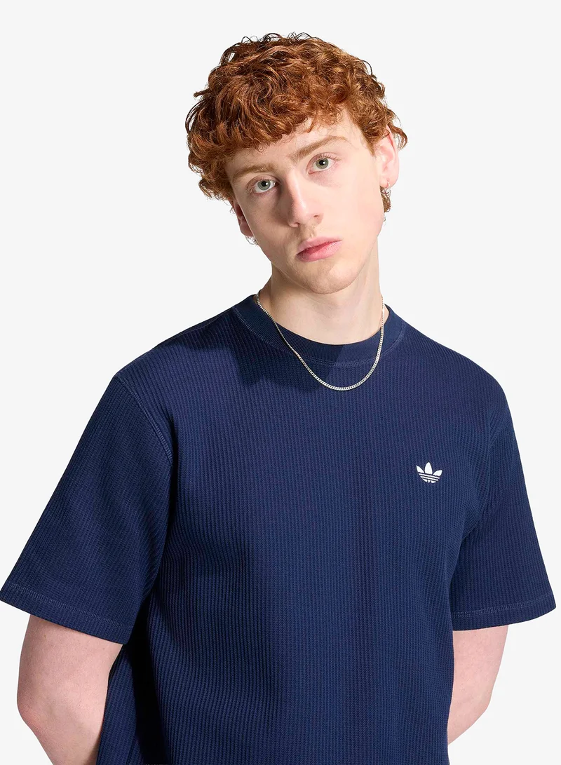 Adidas Originals NINDIG Trefoil Essential Waffle T-Shirt for Men | Best Price UAE