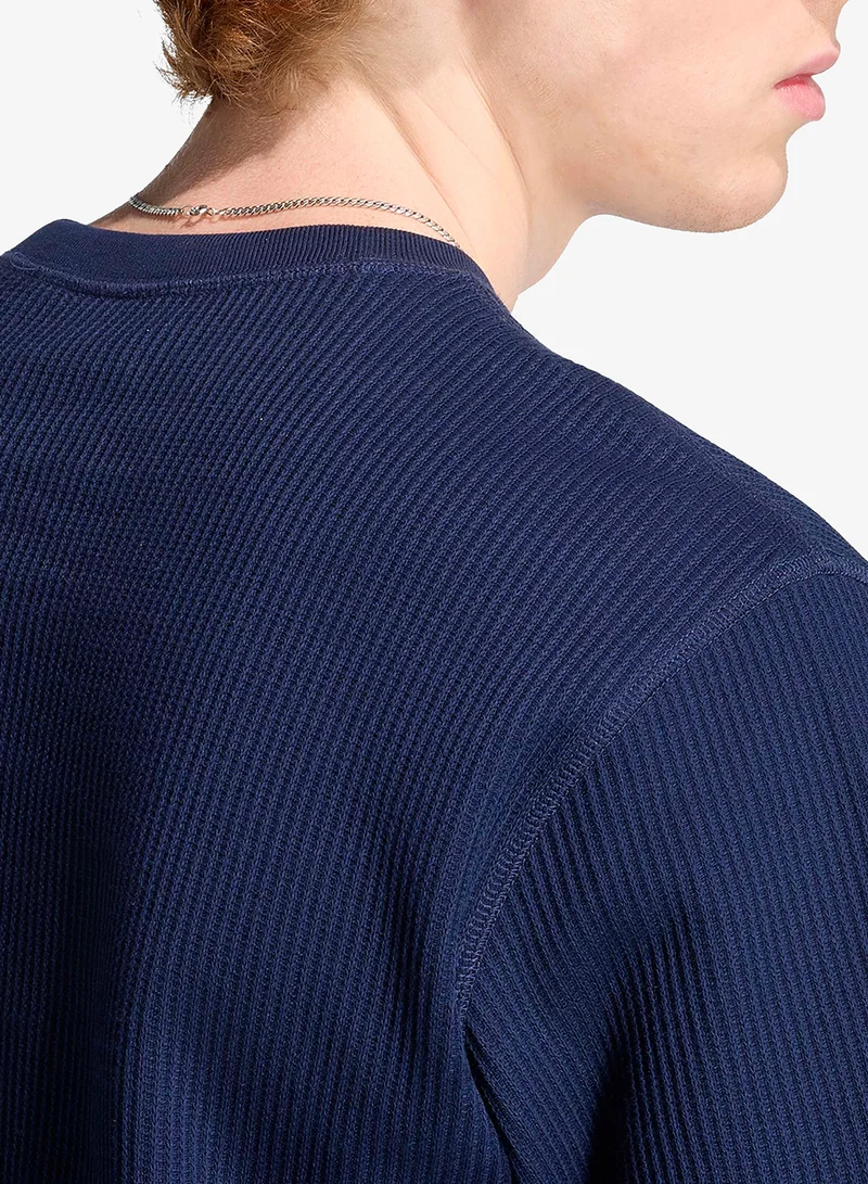 Adidas Originals NINDIG Trefoil Essential Waffle T-Shirt for Men | Best Price UAE