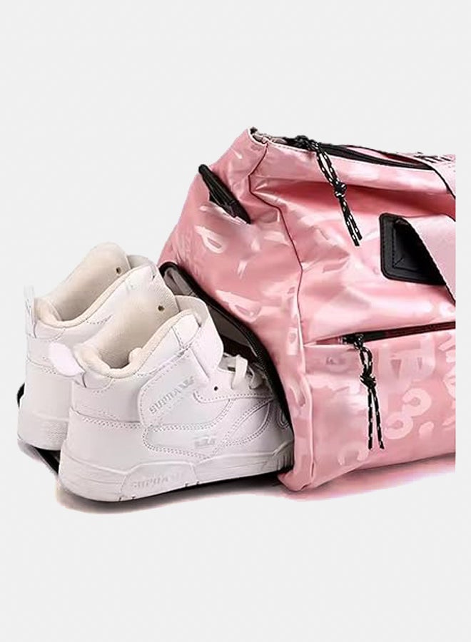 Water Resistant Travel Duffel Bag for Men & Women | Convertible Travel & Sports Backpack with Shoe Compartment & Easy Front Pocket | Travel Luggage Bags-Peach - Image 3