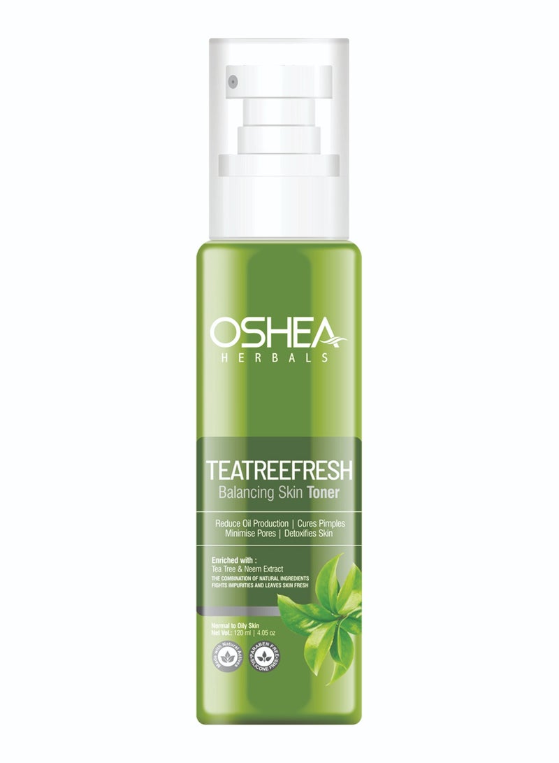 OSHEA Herbals Teatree Fresh Skin Toner 120 ml - Image 1