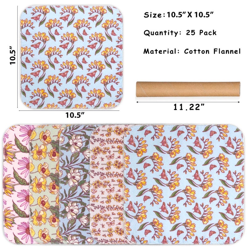 Rogitu 25 Pack Reusable Tissue Paperless Towel Roll Washable Cotton For Kitchen Towels Zero Waste Products Replacement Tissue (Rt-H) - Image 2