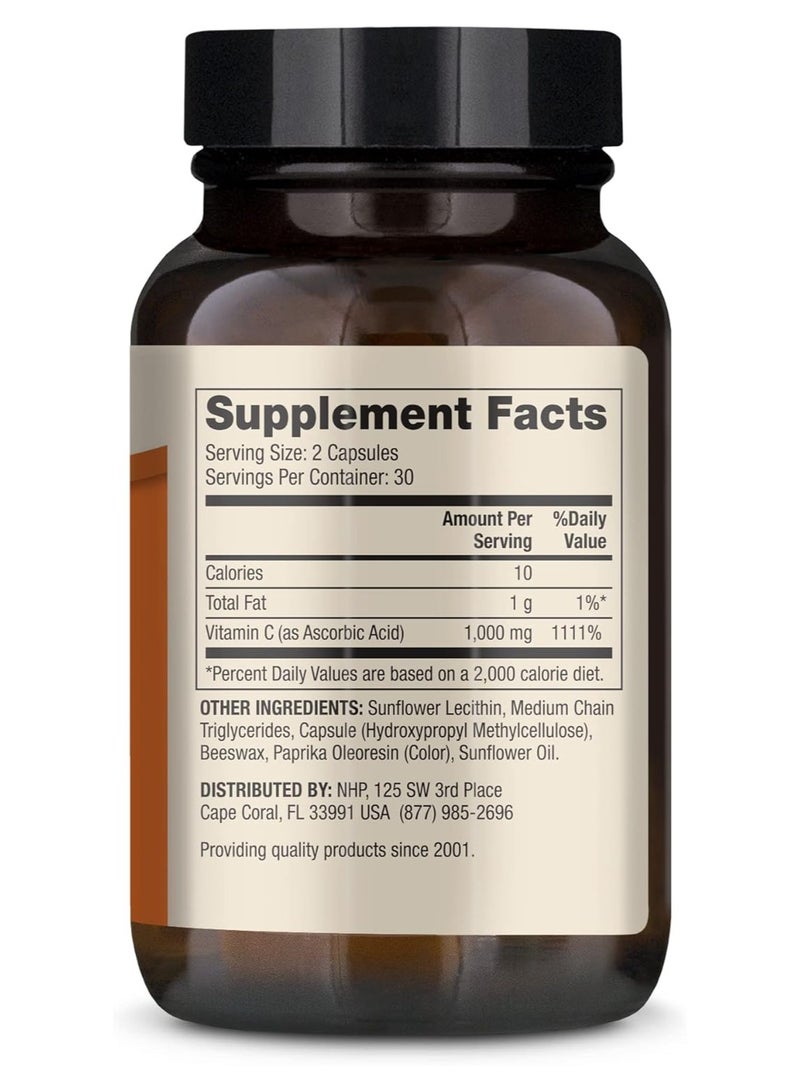 دكتور ميركولا Dr. Mercola, مكمل غذائي فيتامين C الشحمي، 30 حصة (60 كبسولة)، غير معدل وراثيًا، خالي من الصويا، خالي من الغلوتين - Image 2