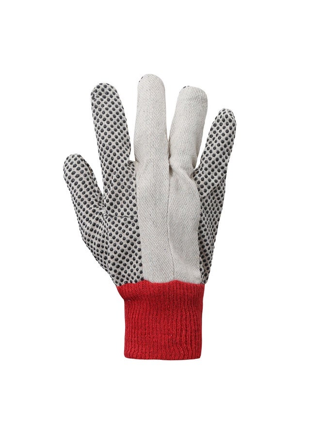 Vaultex Vaultex VDA PVC Dotted gloves White/Red, 1147gm/Pack 12Pairs/Pack  - Image 1