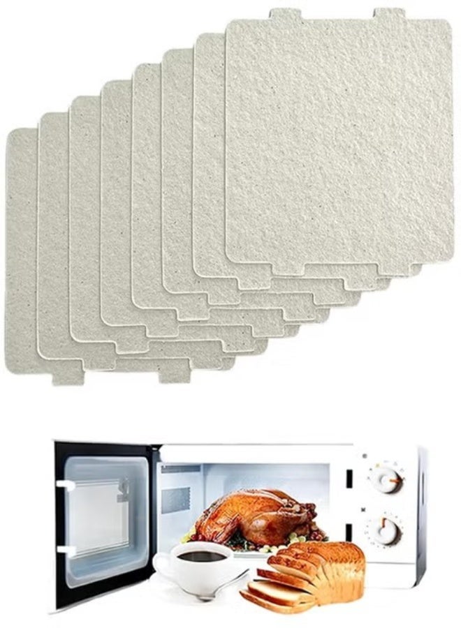 Peachjoy 8pcs Universal Microwave Oven Mica Sheets, 108×99mm Waveguide Covers for Home Kitchen Restaurant Office, Heat Resistant Insulation Replacement Parts, Microwave Oven Accessories - Image 1