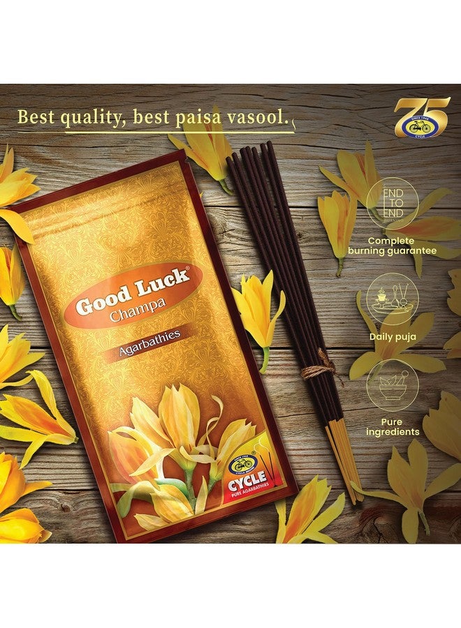 CYCLE Cycle Pure Agarbathi Special Combo Pack - GoodLuck - Champa, Mogra, Rose Incense Sticks (Pack of 3) (250 gm per Pouch)  - Image 3