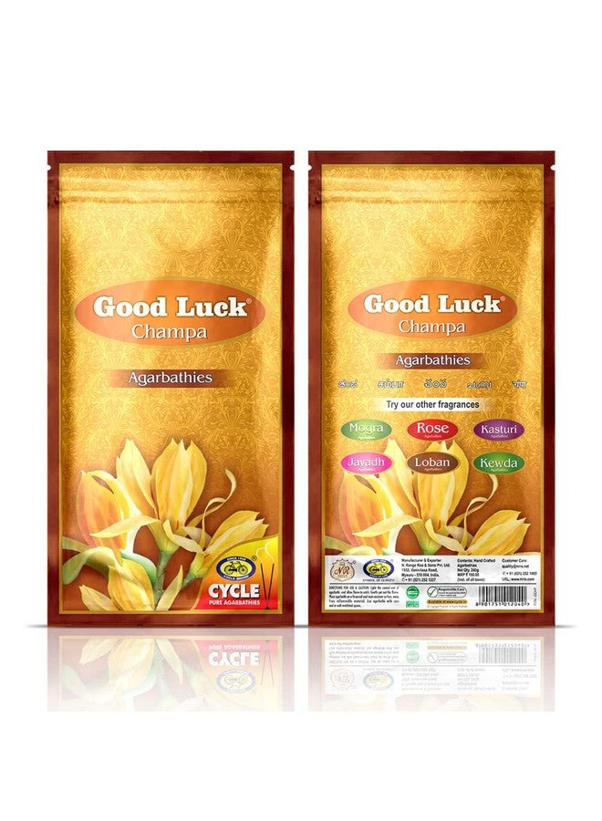 CYCLE Cycle Pure Agarbathi Special Combo Pack - GoodLuck - Champa, Mogra, Rose Incense Sticks (Pack of 3) (250 gm per Pouch)  - Image 2