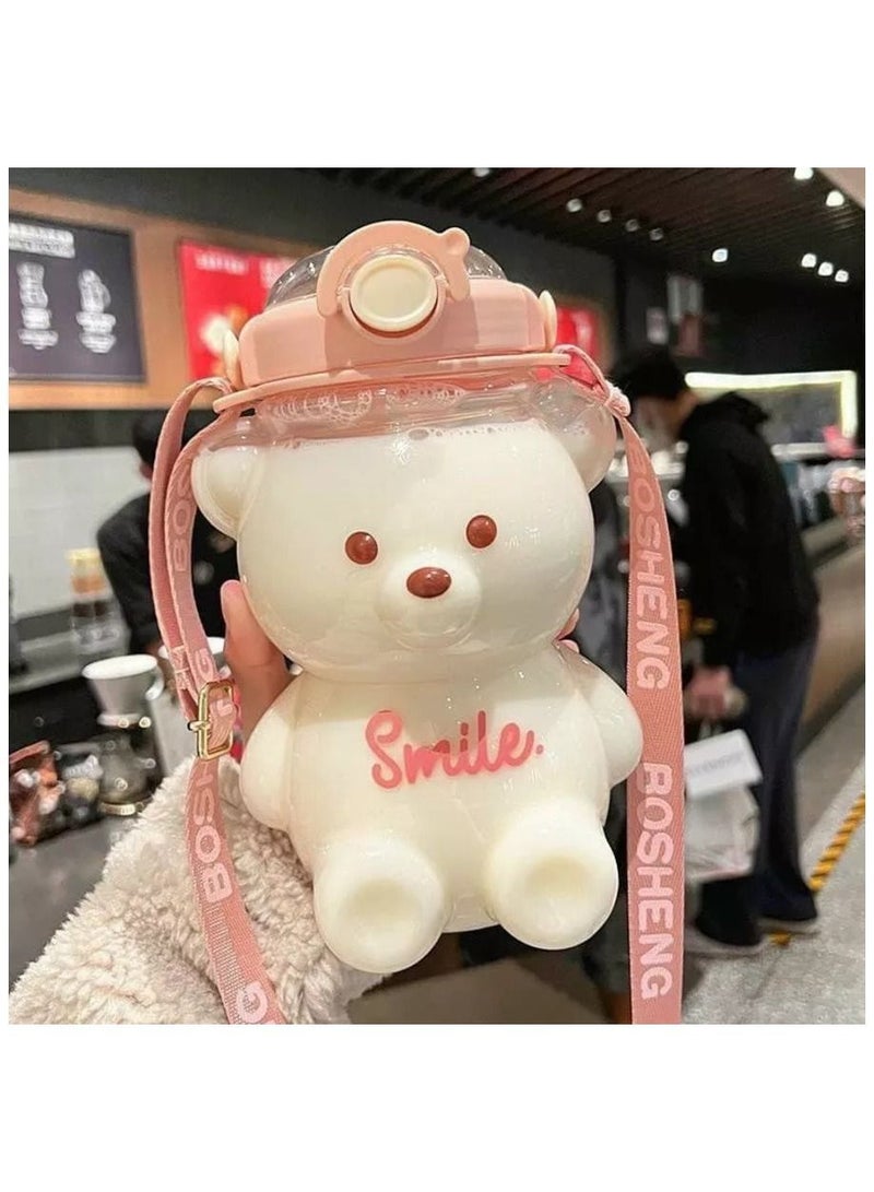 YQbest A modern bottle for children in the form of a bear with large capacity, removable belt, safe materials and high quality  - Image 3
