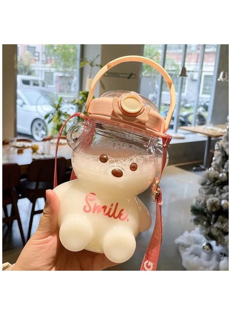 YQbest A modern bottle for children in the form of a bear with large capacity, removable belt, safe materials and high quality  - Image 4