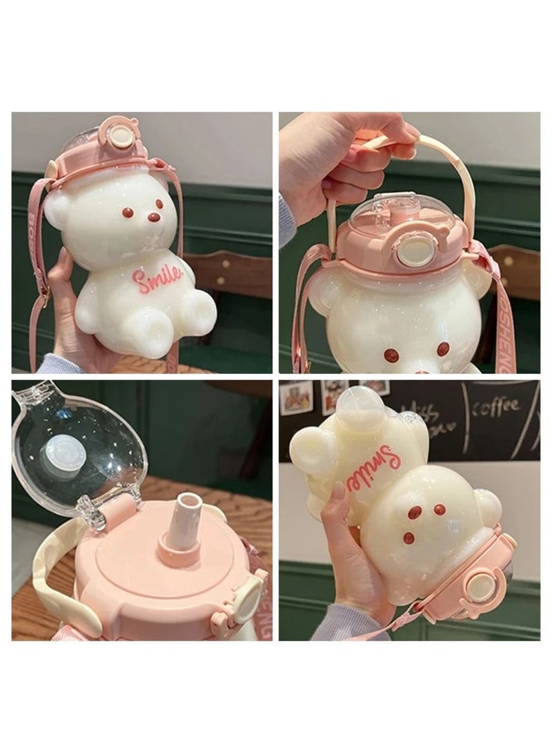 YQbest A modern bottle for children in the form of a bear with large capacity, removable belt, safe materials and high quality  - Image 5