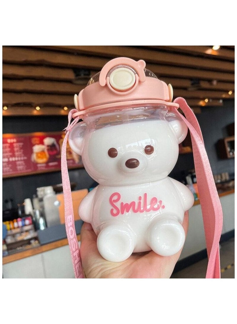 YQbest A modern bottle for children in the form of a bear with large capacity, removable belt, safe materials and high quality  - Image 2