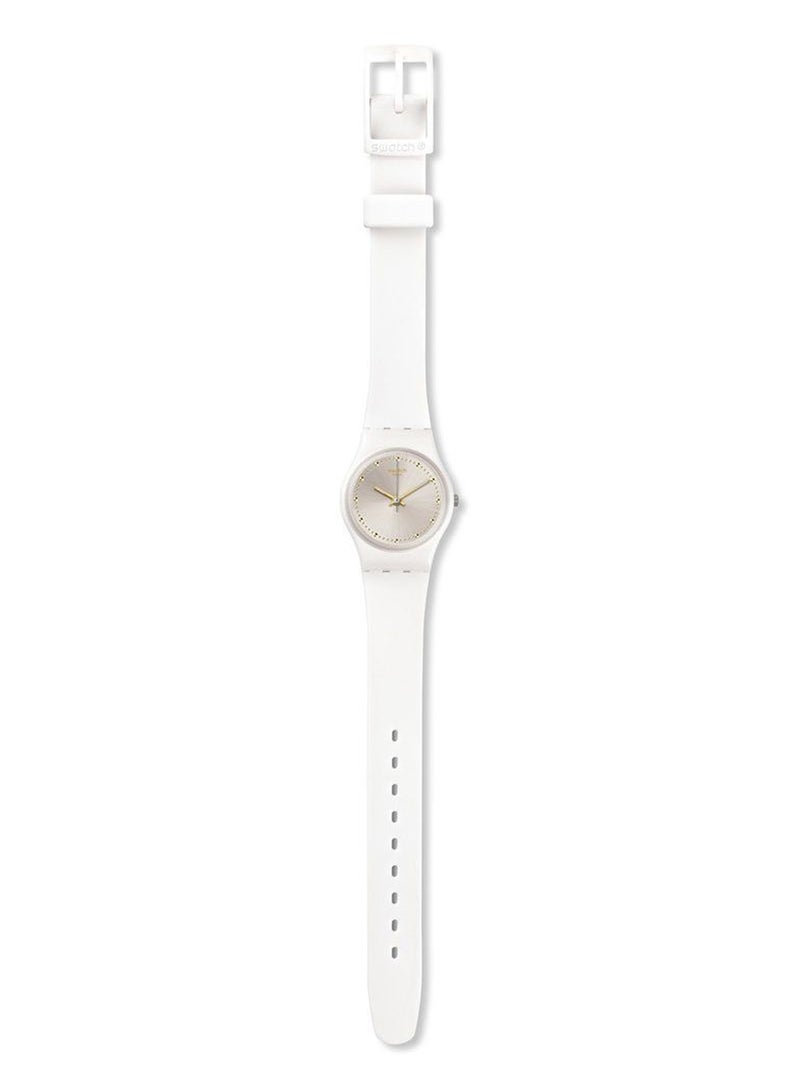 Swatch ساعة يد نسائية مقاومة للماء بحركة كوارتز باللون الأبيض - 36 مم - Image 3