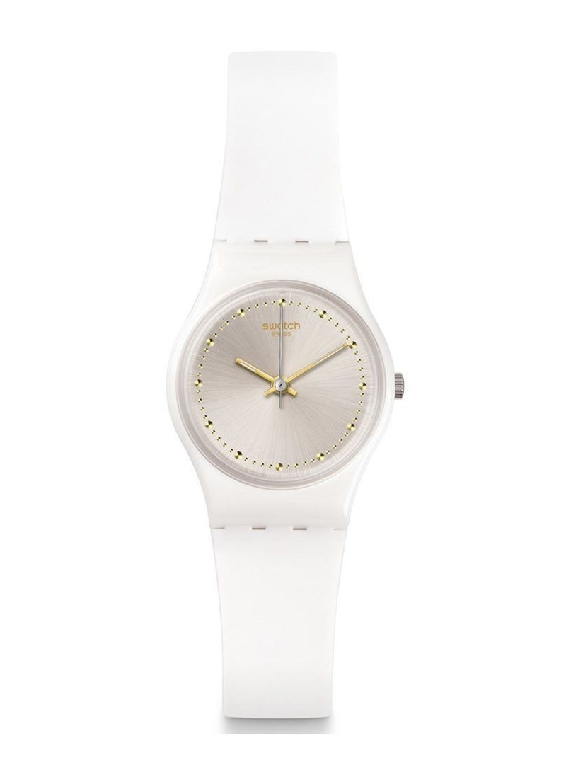 Swatch ساعة يد نسائية مقاومة للماء بحركة كوارتز باللون الأبيض - 36 مم - Image 2