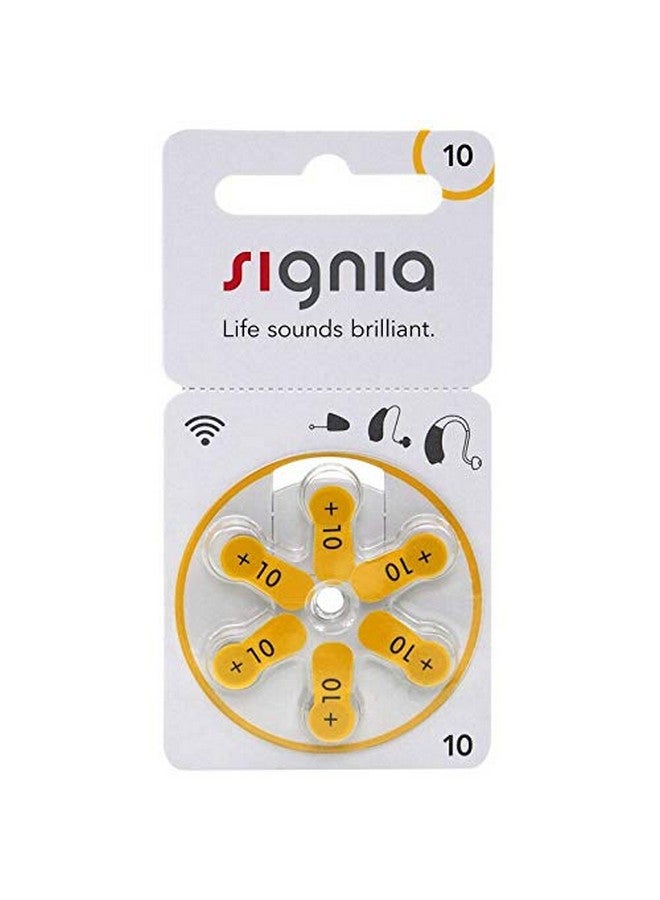 Signia بطاريات Signia Premium لسماعات الأذن - طاقة فائقة لوضوح السمع طوال اليوم | تدوم طويلاً | مقاس 10 - Hear.com، (عبوة من 24 بطارية) - Image 1