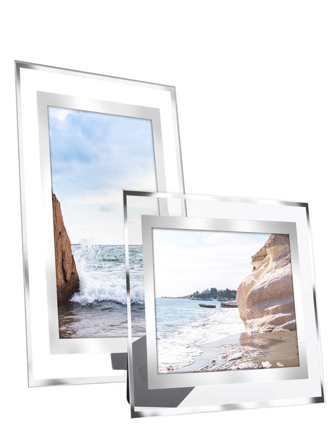 ديدوت إطارات صور ديدوت 6×8، عبوة من قطعتين، مقاس 7.7×9.7 بوصة، لعرض صور 6×8 بدون إطار داخلي، مجموعة إطارات صور لامعة لتزيين الجدران والطاولات - Image 1