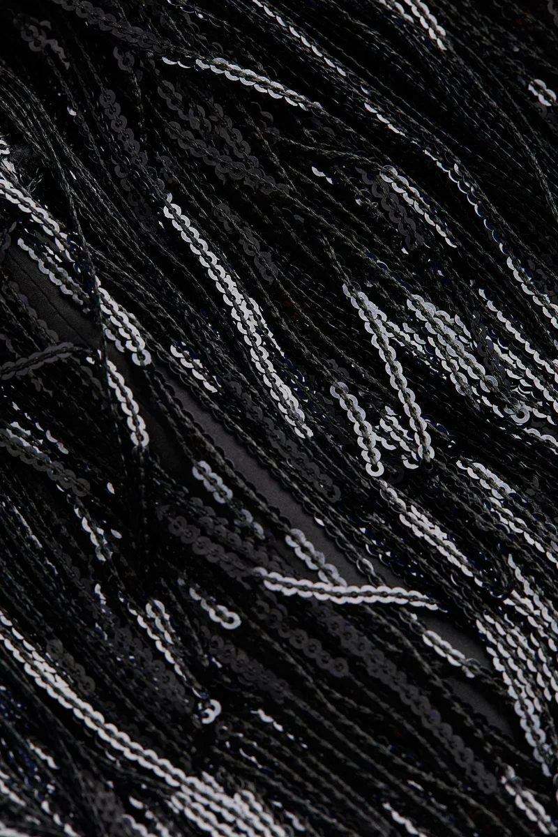 H&M Sequin-fringed bandeau top