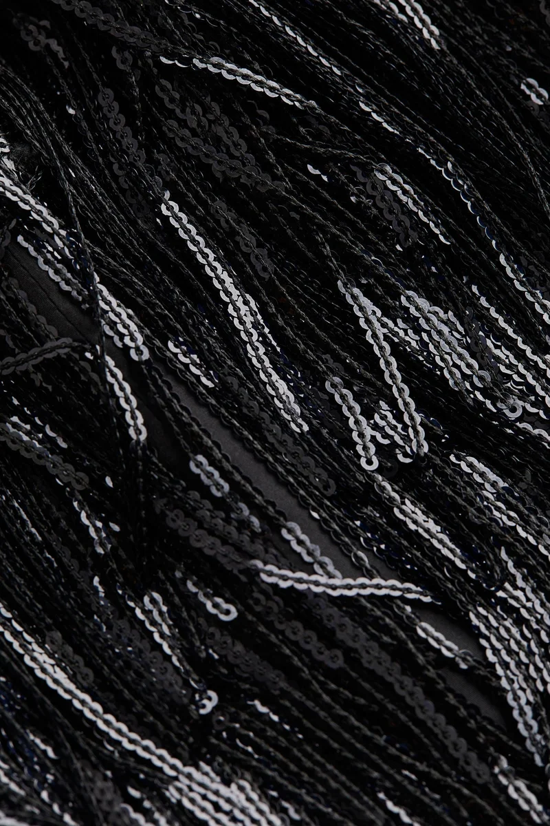 H&M Sequin-fringed bandeau top