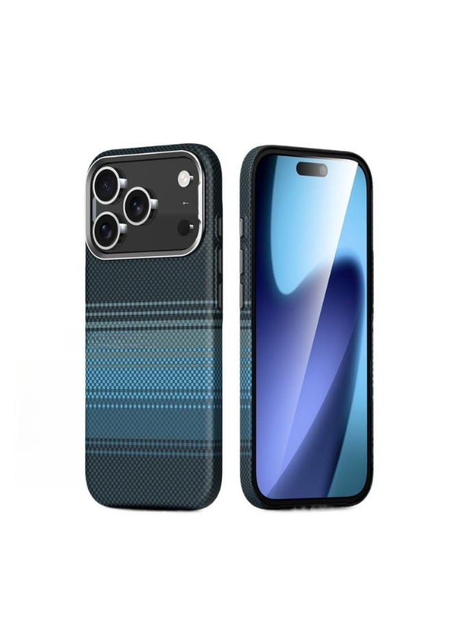 عام غطاء من ألياف الكربون متوافق مع آيفون 17 برو ماكس، مزود بمغناطيس غير مرئي، غلاف قلبي غير لامع فائق النحافة مضاد للصدمات والسقوط للشحن اللاسلكي. - Image 1