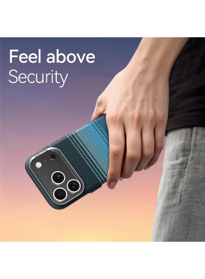 عام غطاء من ألياف الكربون متوافق مع آيفون 17 برو ماكس، مزود بمغناطيس غير مرئي، غلاف قلبي غير لامع فائق النحافة مضاد للصدمات والسقوط للشحن اللاسلكي. - Image 3