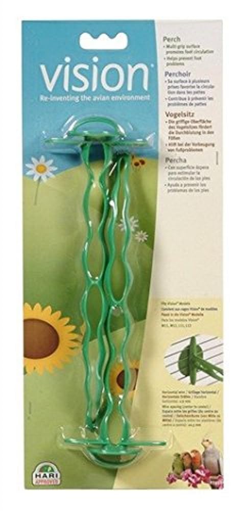 Vision Hari Vision Bird Cage Perch, Parakeet Perch, 2-Pack, Green, 83405 - Image 1